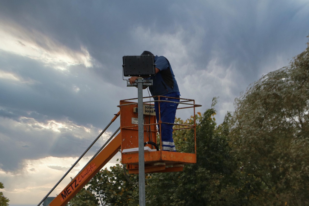 Technician carrying out onsite equipment maintenance